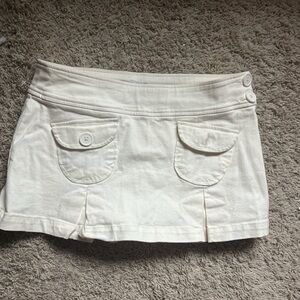 Urban Outfitters Cream Mini Skirt